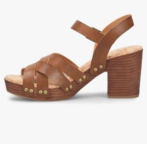 KORKS Naomi Boho Studded Platform Sandals, Box Included, Brown, Size 8